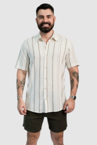 Camisa Aberta Vertical Terra